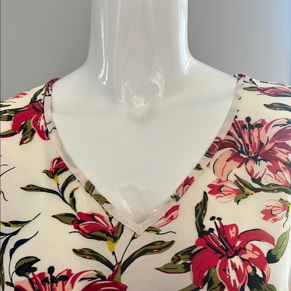 Mario Serrani Red and White Flutter Sleeve Mini Sundress - Picture 9 of 9